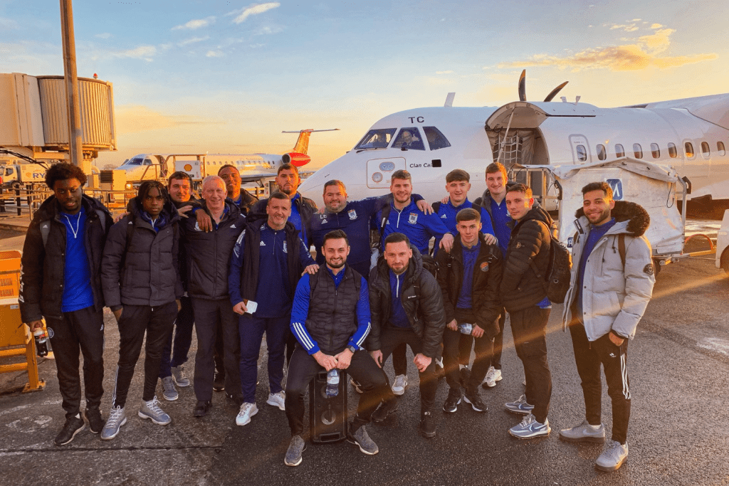 football team plane football team plane